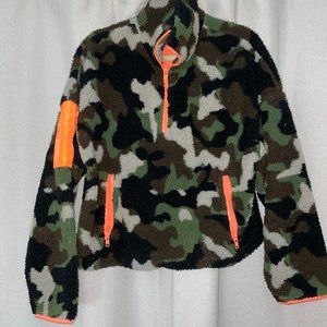 Aqua Camo Fleece 1/2 Zip